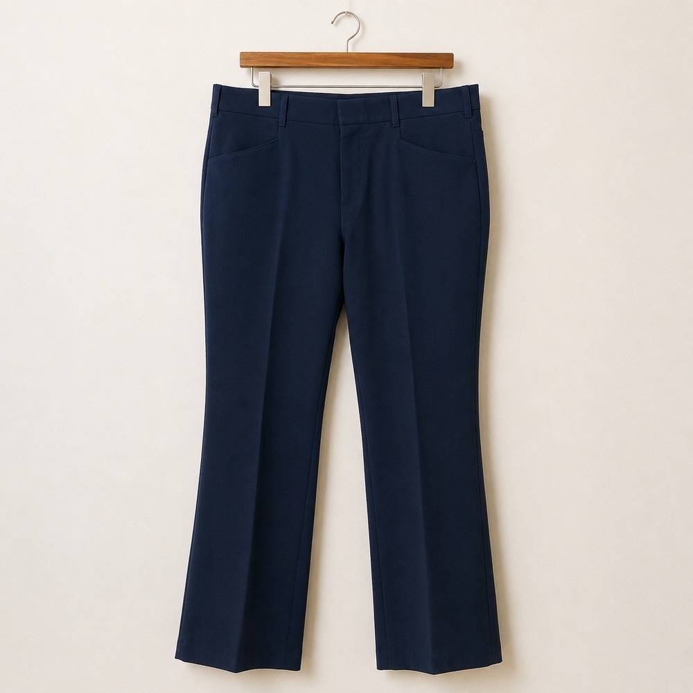 Levi's Action Slacks Dark Academia Dress Pants Men 36x31 Navy Blue Vintage Retro